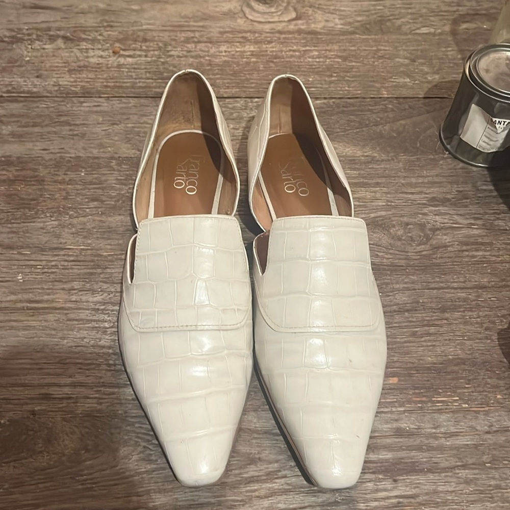 Franco Sarto Snakeskin slip ons